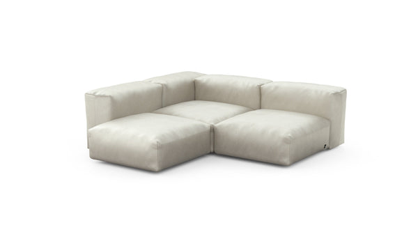 Preset three module corner sofa - velvet - creme - 199cm x 199cm