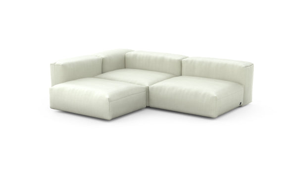Preset three module corner sofa - herringbone - beige - 220cm x 220cm