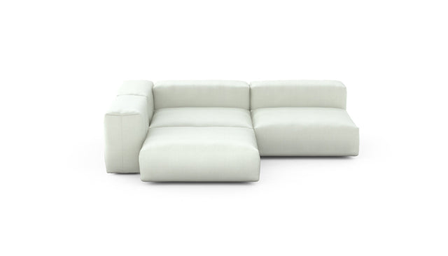 Preset three module corner sofa - herringbone - creme - 220cm x 220cm