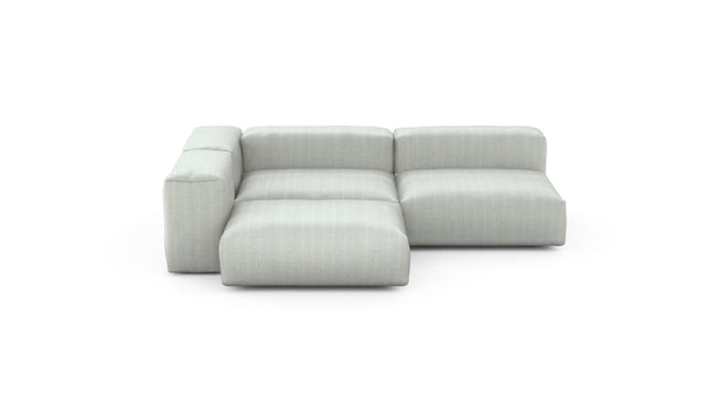 Preset three module corner sofa - herringbone - light grey - 220cm x 220cm