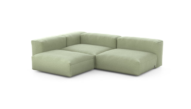 Preset three module corner sofa - linen - olive - 220cm x 220cm