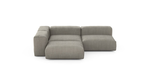 Preset three module corner sofa - pique - stone - 220cm x 220cm