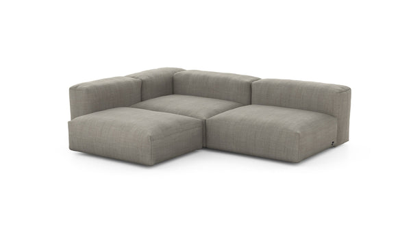 Preset three module corner sofa - pique - stone - 220cm x 220cm