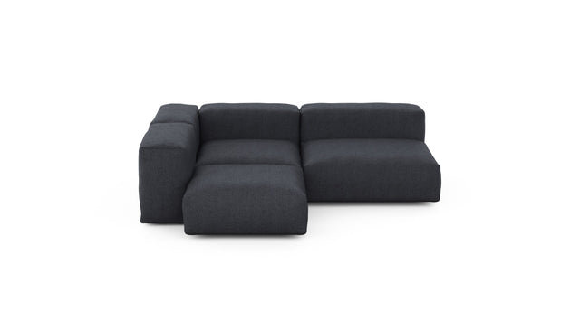 Preset three module corner sofa - herringbone - dark grey - 241cm x 199cm