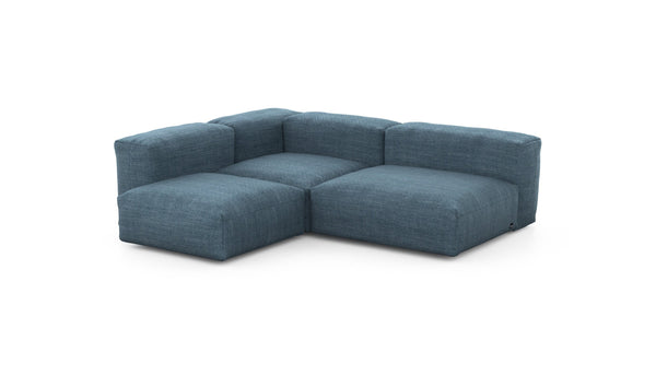 Preset three module corner sofa - pique - dark blue - 241cm x 199cm