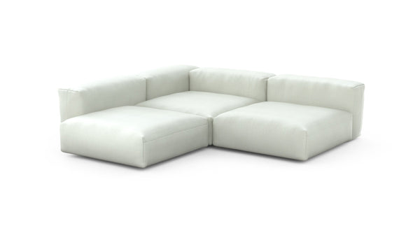 Preset three module corner sofa - herringbone - creme - 241cm x 241cm