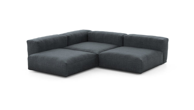 Preset three module corner sofa - pique - dark grey - 241cm x 241cm