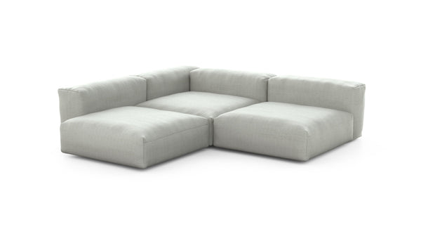 Preset three module corner sofa - pique - light grey - 241cm x 241cm