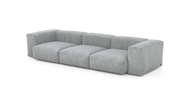 Preset three module sofa - cord velours - light grey - 314cm x 115cm