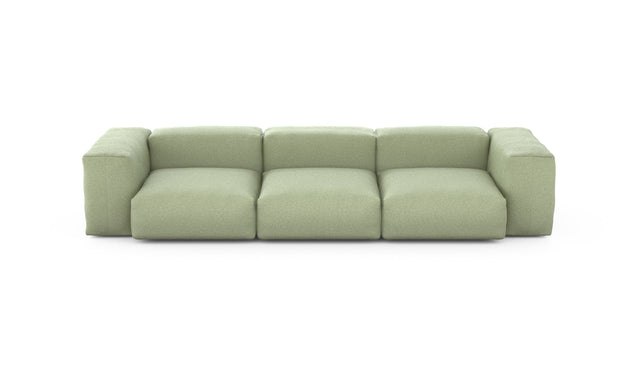 Preset three module sofa - linen - olive - 314cm x 115cm