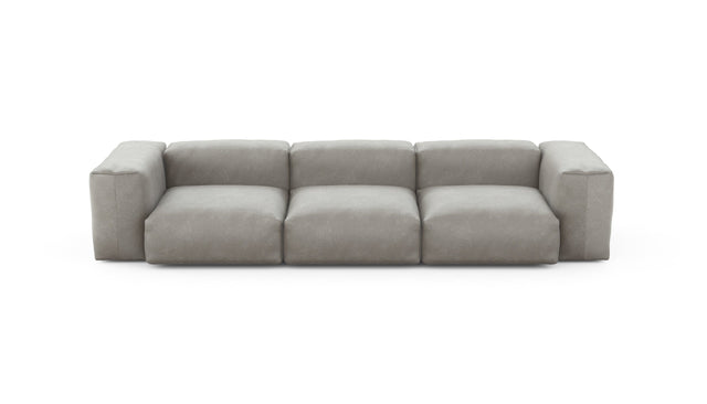 Preset three module sofa - velvet - light grey - 314cm x 115cm