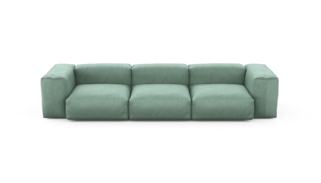 Preset three module sofa - velvet - mint - 314cm x 115cm