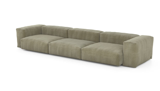 Preset three module sofa - cord velours - khaki - 377cm x 115cm