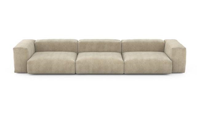 Preset three module sofa - cord velours - sand - 377cm x 115cm