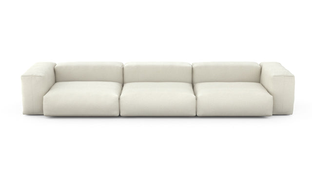 Preset three module sofa - linen - platinum - 377cm x 115cm