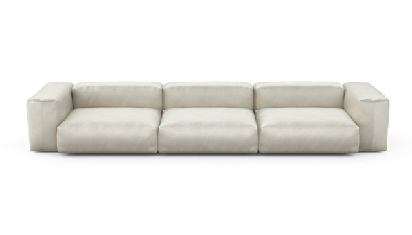Preset three module sofa - velvet - creme - 377cm x 115cm