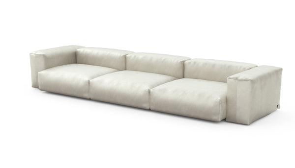 Preset three module sofa - velvet - creme - 377cm x 115cm