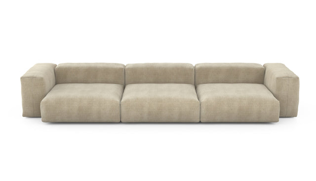 Preset three module sofa - cord velours - sand - 377cm x 136cm