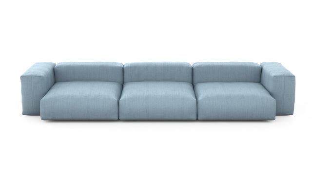 Preset three module sofa - herringbone - light blue - 377cm x 136cm