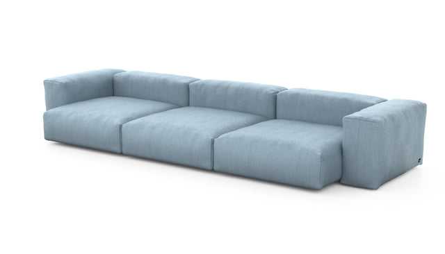 Preset three module sofa - herringbone - light blue - 377cm x 136cm