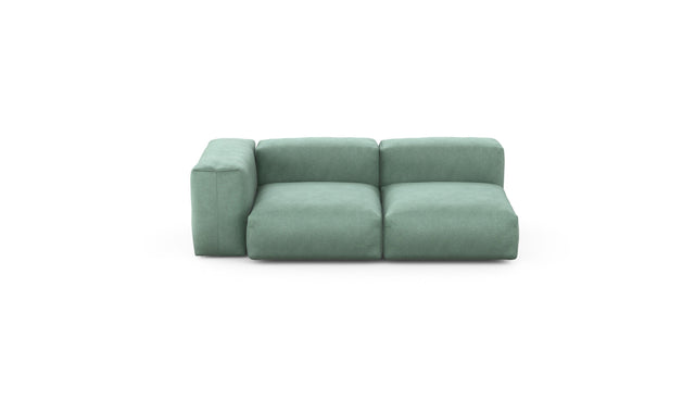 Preset two module chaise sofa - velvet - mint - 199cm x 115cm