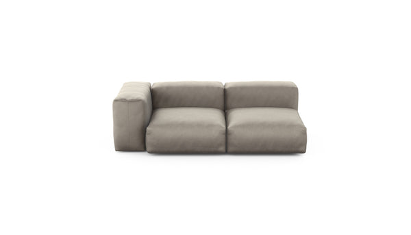 Preset two module chaise sofa - velvet - stone - 199cm x 115cm