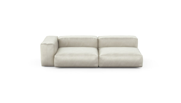Preset two module chaise sofa - velvet - creme - 241cm x 115cm