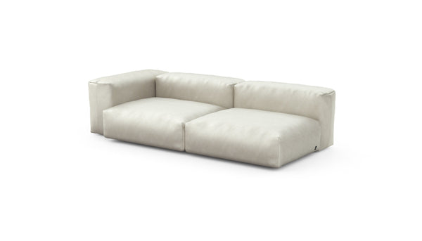 Preset two module chaise sofa - velvet - creme - 241cm x 115cm