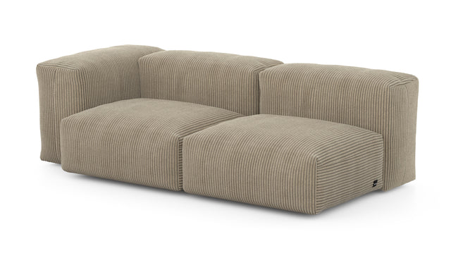 Preset two module chaise sofa - 199 x 94 - cord velour - sand