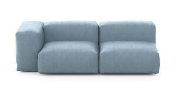 Preset two module chaise sofa - 199 x 94 - herringbone - light blue