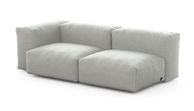 Preset two module chaise sofa - 199 x 94 - pique - light grey