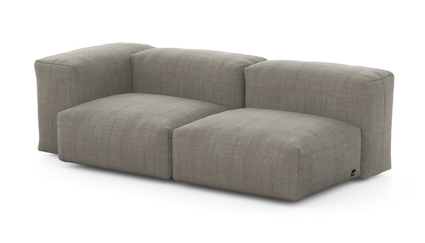 Preset two module chaise sofa - 199 x 94 - pique - stone