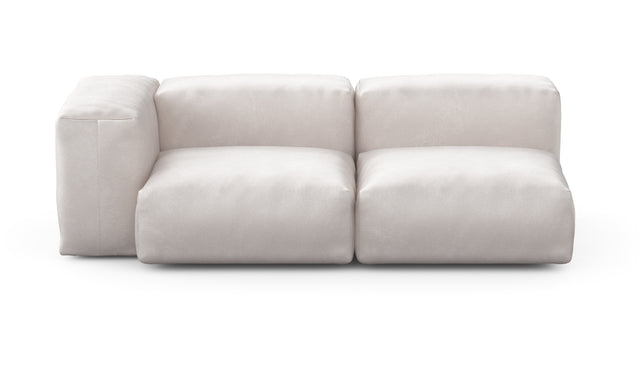 Preset two module chaise sofa - 199 x 94 - velvet - creme