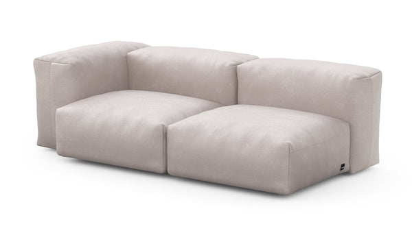Preset two module chaise sofa - 199 x 94 - velvet - light grey