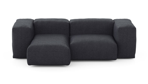 Preset two module chaise sofa - 209 x 115 - herringbone - dark grey