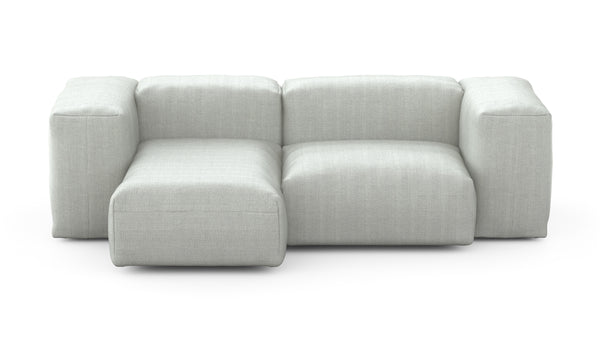 Preset two module chaise sofa - 209 x 115 - herringbone - light grey