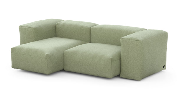 Preset two module chaise sofa - 209 x 115 - linen - olive