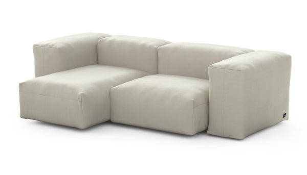 Preset two module chaise sofa - 209 x 115 - pique - beige