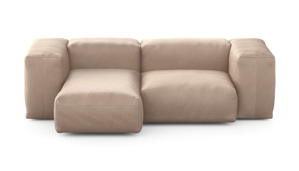Preset two module chaise sofa - 209 x 115 - velvet - stone