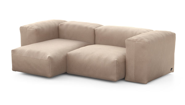 Preset two module chaise sofa - 209 x 115 - velvet - stone