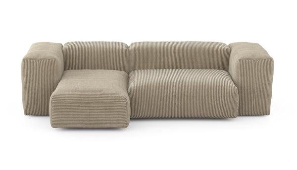 Preset two module chaise sofa - 230 x 115 - cord velour - sand