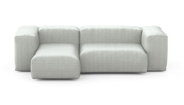 Preset two module chaise sofa - 230 x 115 - herringbone - light grey