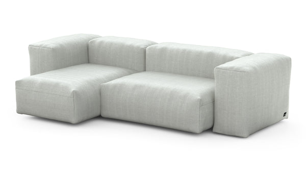 Preset two module chaise sofa - 230 x 115 - herringbone - light grey