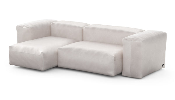 Preset two module chaise sofa - 230 x 115 - velvet - creme