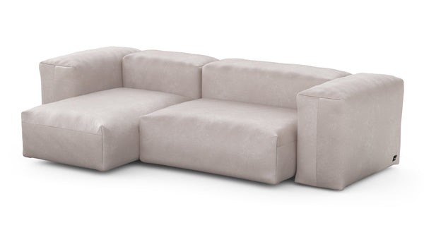 Preset two module chaise sofa - 230 x 115 - velvet - light grey