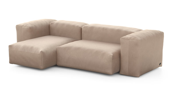 Preset two module chaise sofa - 230 x 115 - velvet - stone