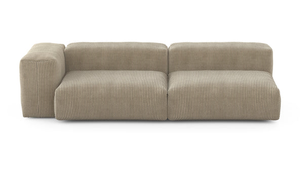 Preset two module chaise sofa - 241 x 94 - cord velour - sand