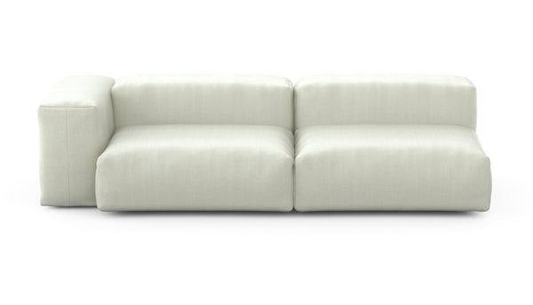 Preset two module chaise sofa - 241 x 94 - herringbone - beige