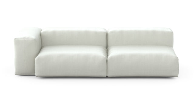 Preset two module chaise sofa - 241 x 94 - herringbone - creme