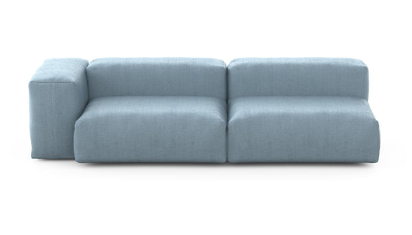 Preset two module chaise sofa - 241 x 94 - herringbone - light blue